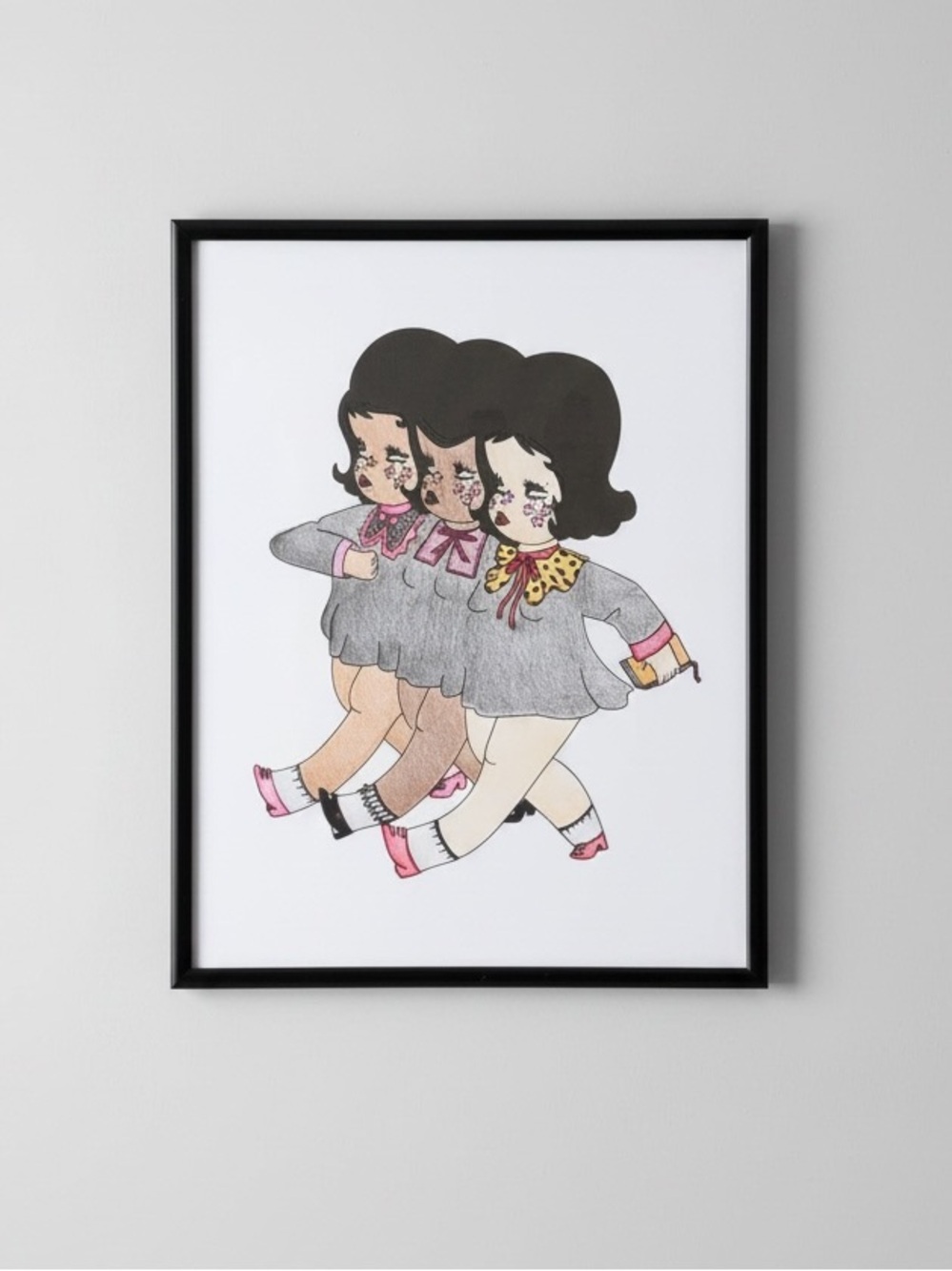 📓 Valfré Surrealist Pop Art Joined by the Hip Print ~ 11x8 (Framed)